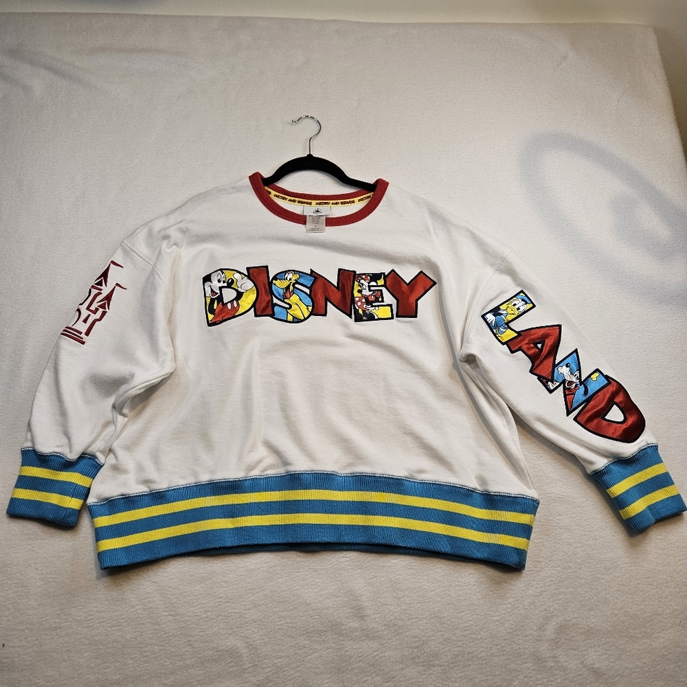 Walt Disney World Mickey And Friends Spell Out Multicolor Sweater Women's 1X